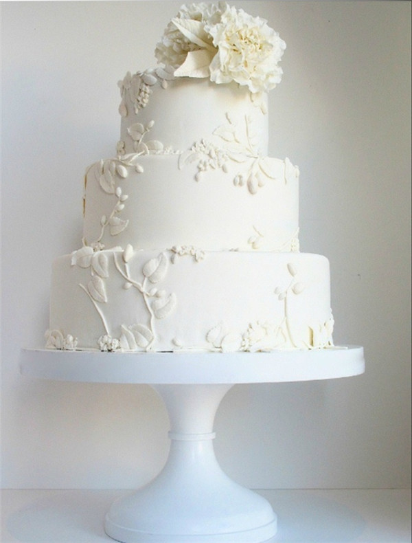 A white wedding cake